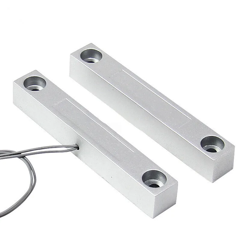 Surface Mounted Aluminum Alloy Material NC / NO Home Safety Wired Magnetic Door Contact