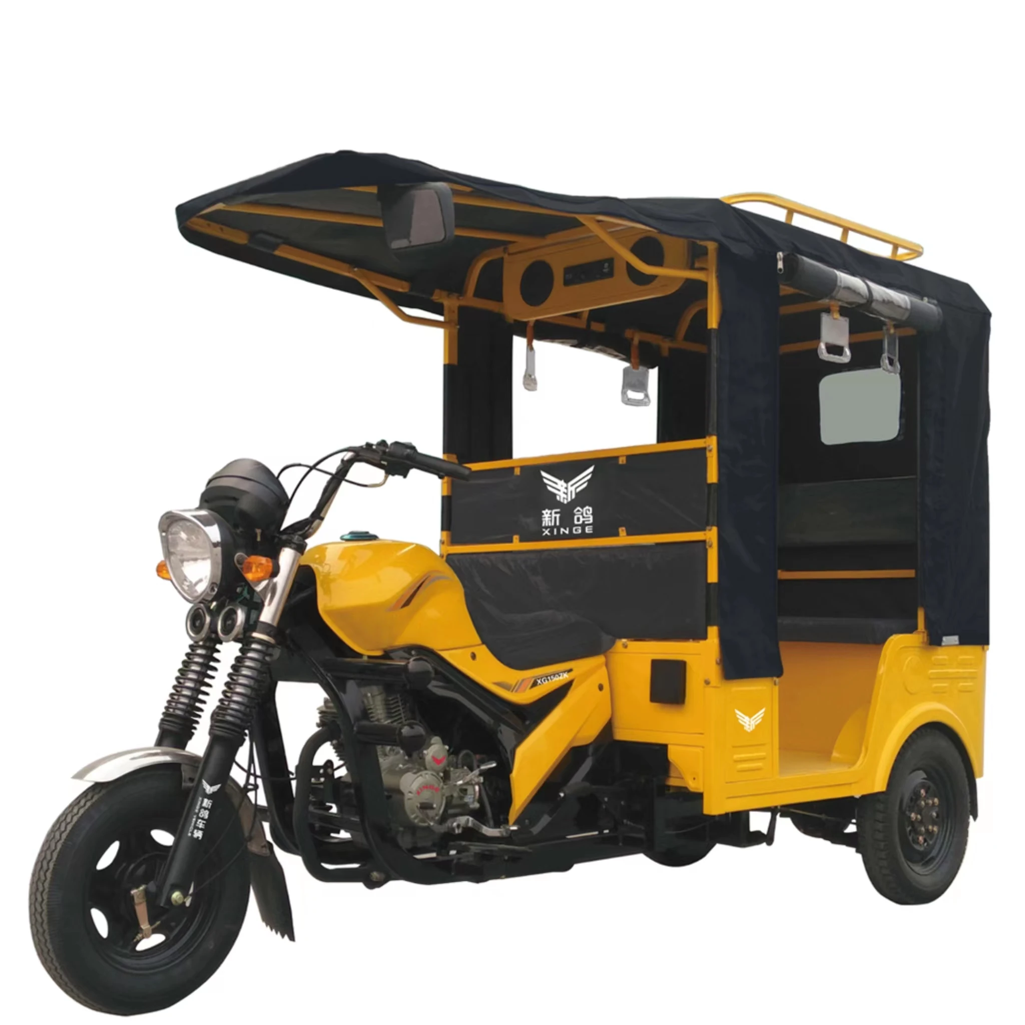 Factory customized 150cc water-cooled enclosed motorcycles diesel tricycle trike motorcycle
