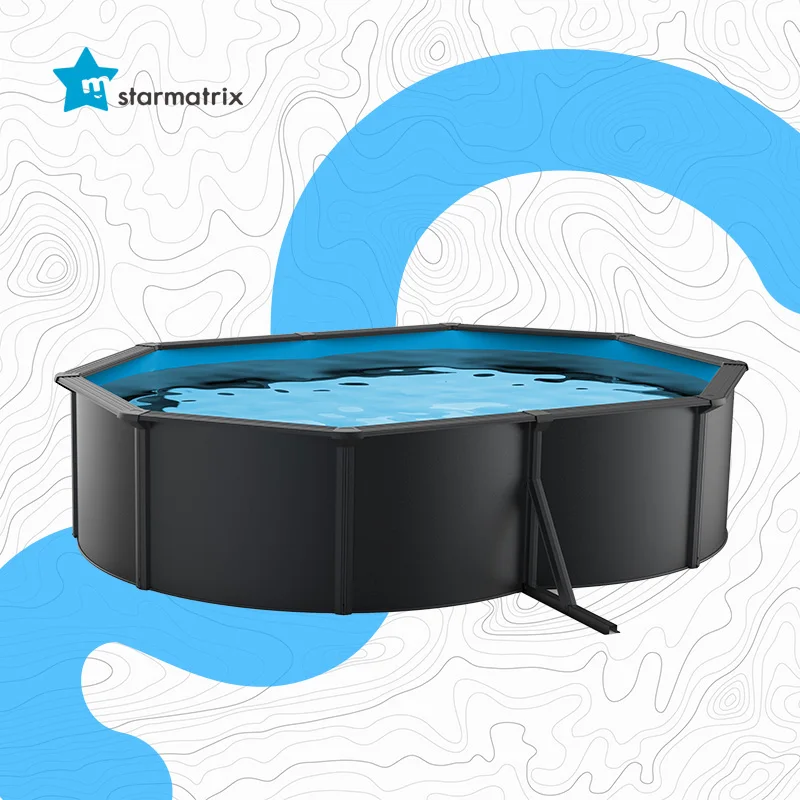 STARMATRIX SP613612B/BW Piscina Estructural  Oval Steel Wall Above Ground Pool Big Swimming Pool Outdoor Swming Pool