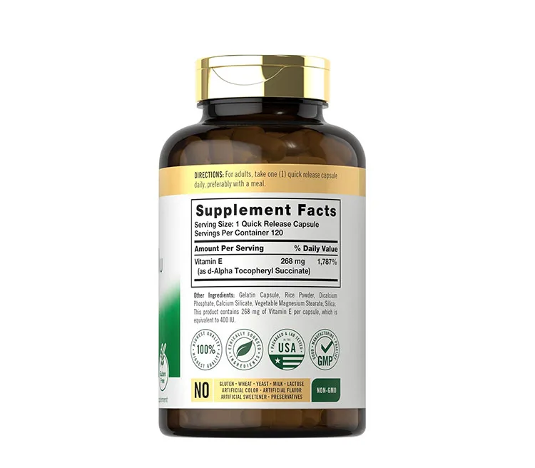 OEM Wholesale Vitamin E Oil Essential capsules Supplements Support Skin Health Boosts Immune