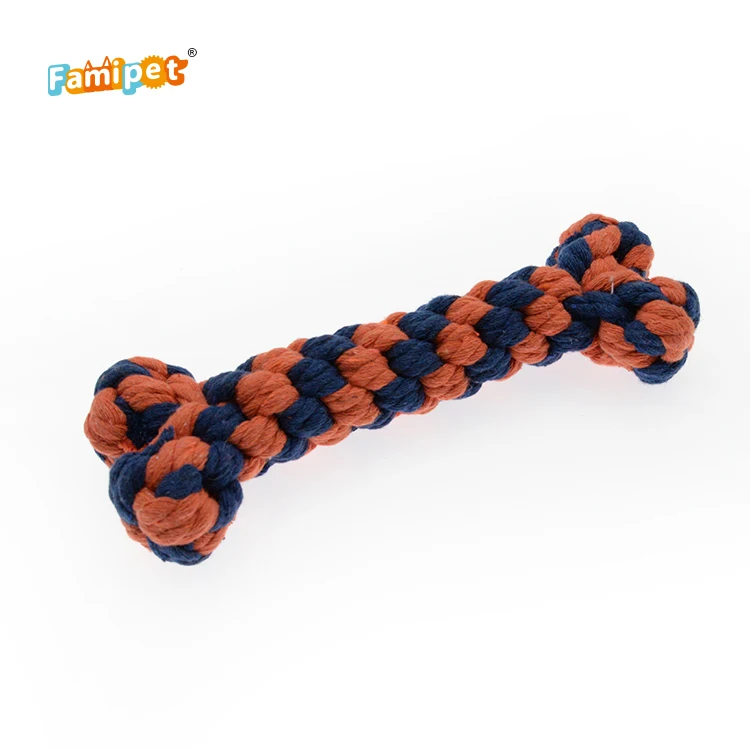 
Best Selling Best Durable Indestructible Bone Shaped Chew Rope Toy S Dog Bone Toy for Dogs Pet Toys All-season 13x3 Cm Support 