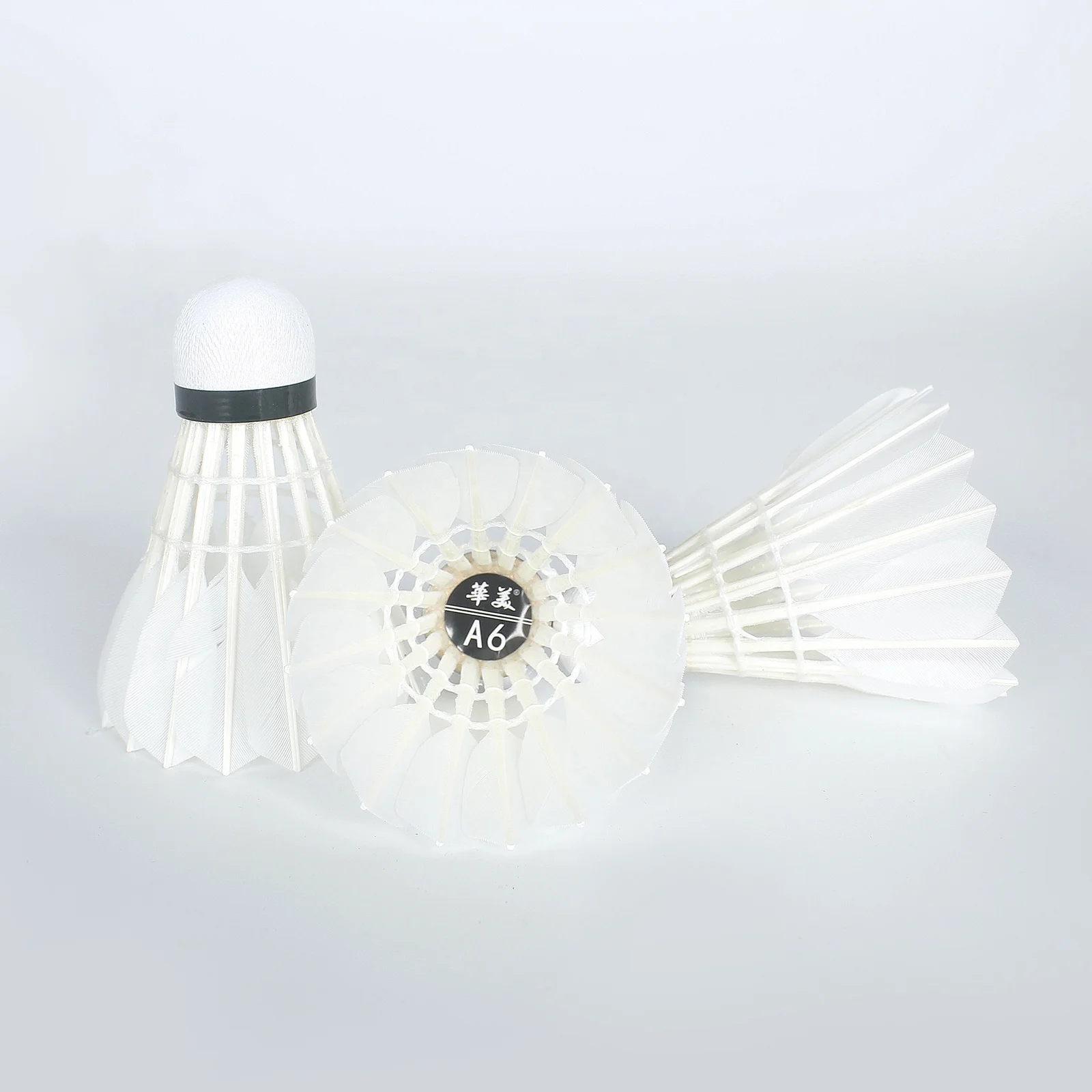 Factory Wholesale Cheapest Price With 12pcs/tube  High level Tournament Training Goose Feather Badminton