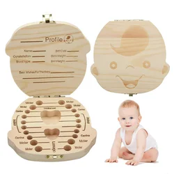 Natural Wood Crafts Boys Girls Gifts Baby First Tooth Lanugo Saver Kids Wooden Baby Tooth Box
