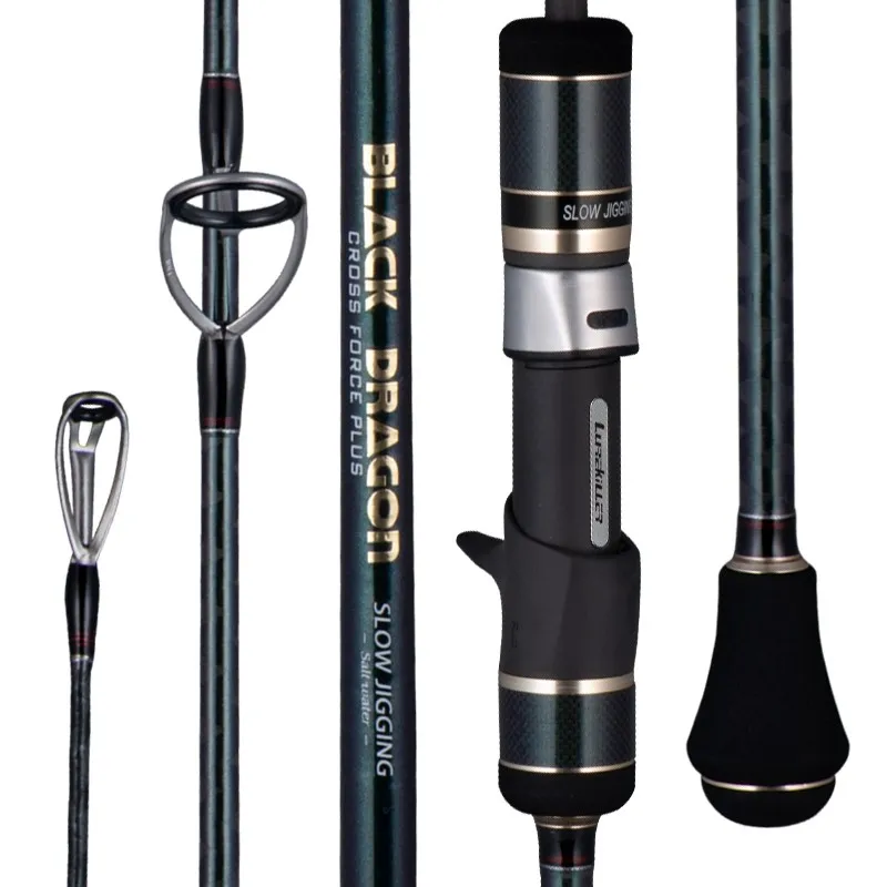 black dragon Original Fuji Parts slow pitch jigging rod Solid best carbon fishing rod