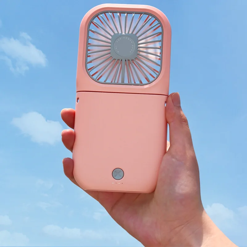3000mAh Handheld Small Fan Power Bank Emergency Charging for Phone mini fans foldable