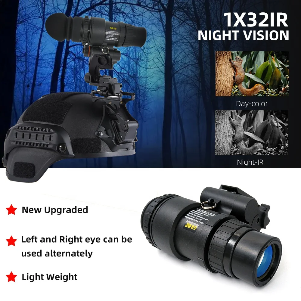 NVG digital  thermal Compact imaging day and Night Vision Monocular with Helmet Mount