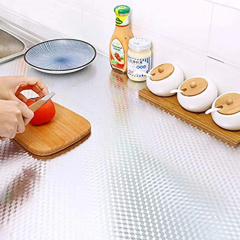 Kitchen Self Adhesive Waterproof anti-Oil Backsplash Stickers aluminum foil Wallpaper 3meters