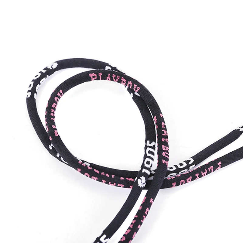 Adjustable cheaper price several custom logo multiple colors nylon jacquard cord for shorts hoodie drawstring string cords