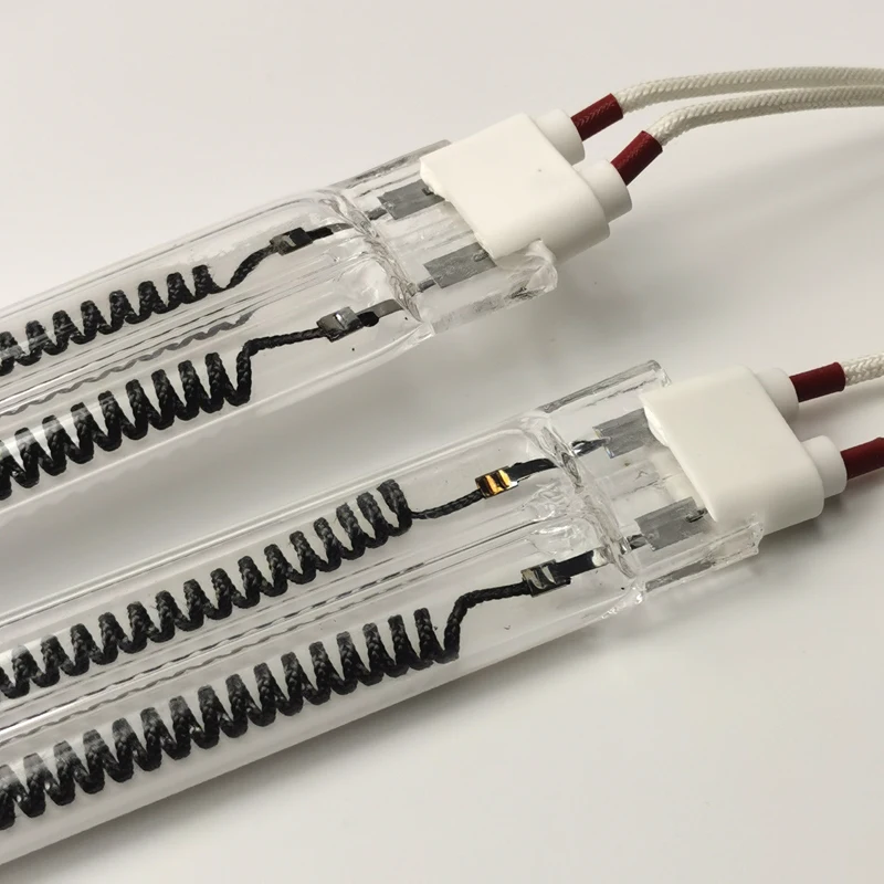 Wholesale Quartz Tubes High Temperature Clear Twin Quartz Tube Infrared Heating Lamp