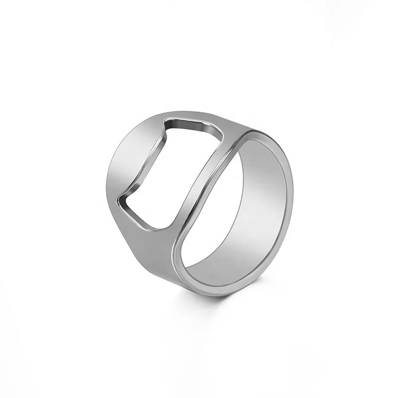 Bottle opener stainless steel ring