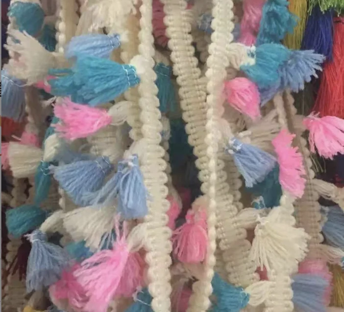 Wholesale cotton Fringes Tassel Trim For Garment Bed Sheet curtain accessories tape
