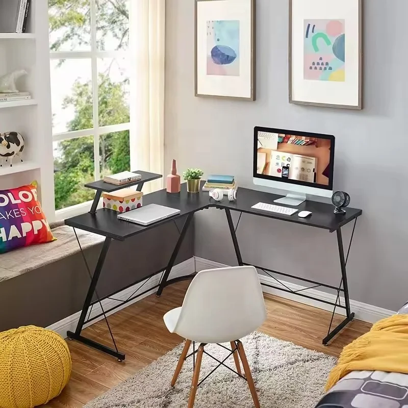 Esports Home Office Modern Custom Ergonomic Laptop Table L Shaped Gamer Desk  Study Gaming PC Computer Table Desk