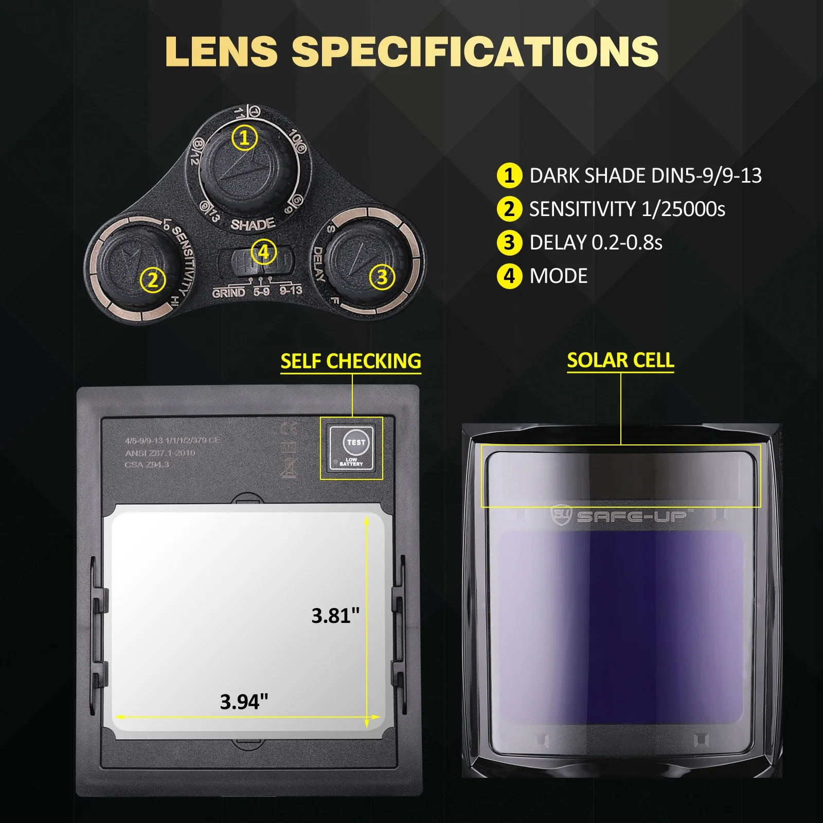 Rushed special offer welder favorite  self checking function auto changing filter iron man hat