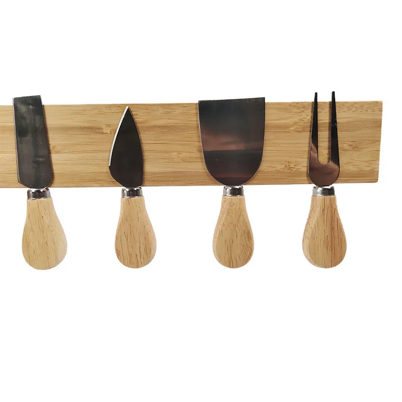 Wall Mounted Magnetic Knife Strip,Kitchen Bamboo Wooden Magnetic Knife Holder