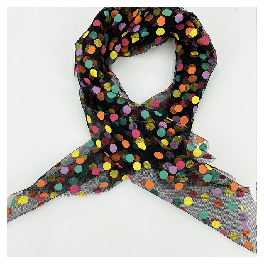 
Dots print mesh for girl dress 