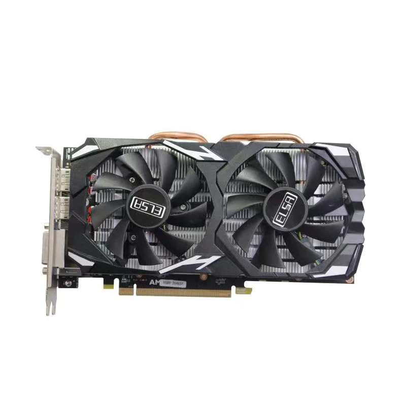 For Elsa RX580 8G pc computer gaming graphics cards 580 8 gb support buy rx 580 8gb rx580 gpu cooling fan video cards