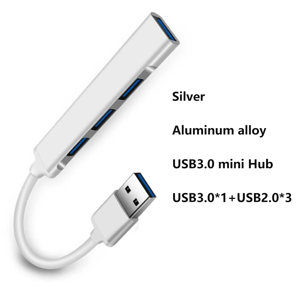 USB3.0 концентратор 4 порта корпус из алюминиевого сплава портативный usb 3 0 адаптер для