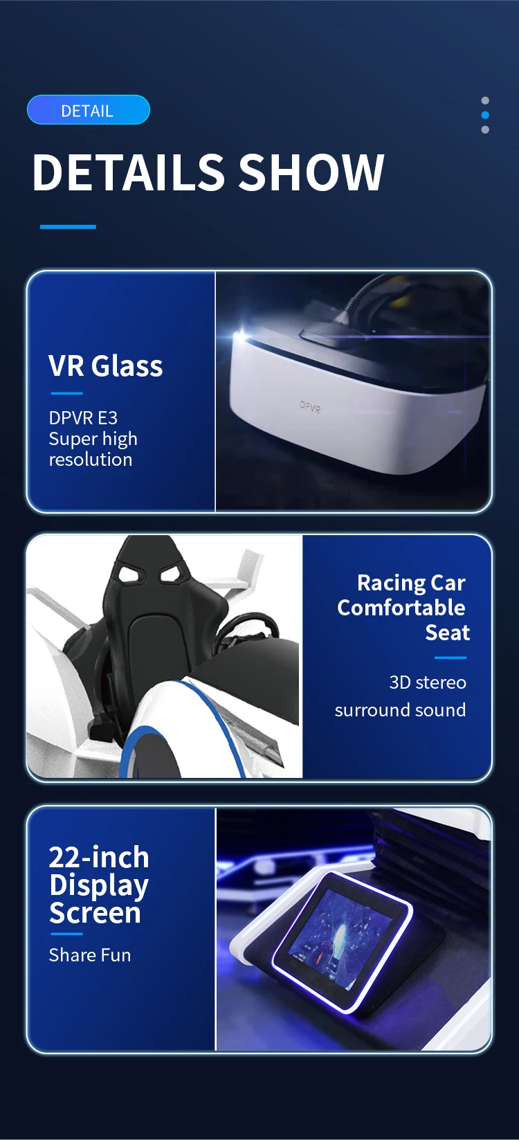 HEROVR High Return Indoor Playground Fun motion VR car driving simulator race game Suitable for All Ages