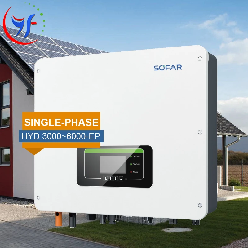 Инвертор Sofar HYD 3000 ~ 6000-ep 3 кВт 4 6 5 однофазный IP65 дизайн для наружной гибридной солнечной системы