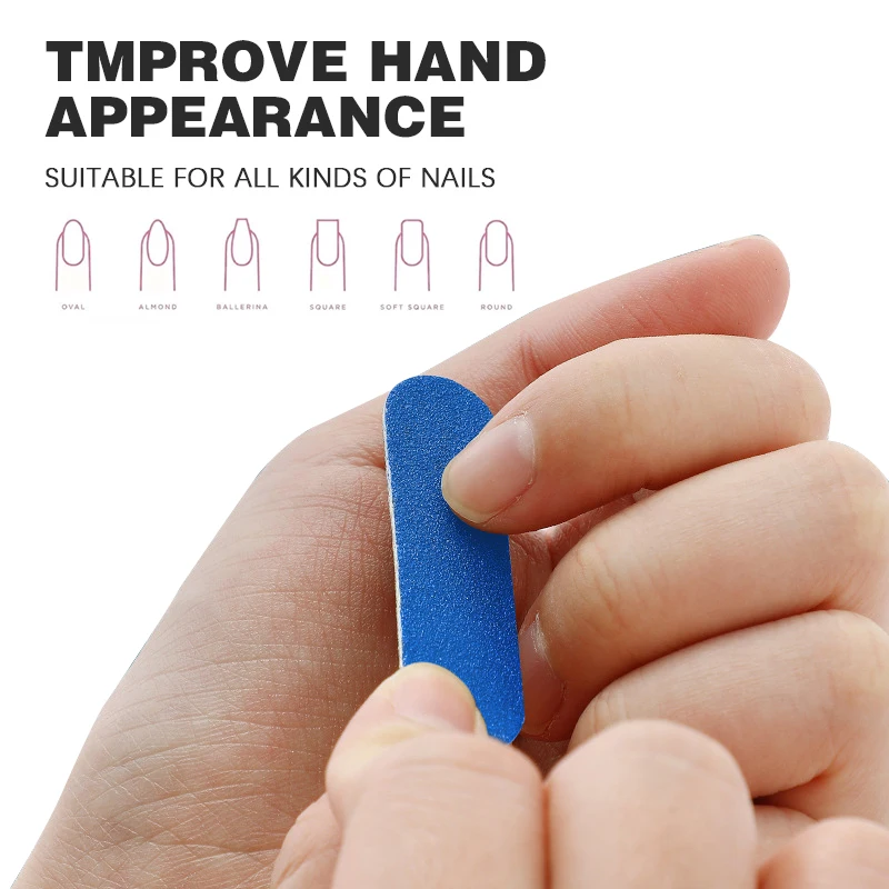 High Quality Mini Wooden Disposable Nail File Wholesale Manicure Tools for Nail Tech Double Sided with Emery Material Nail file
