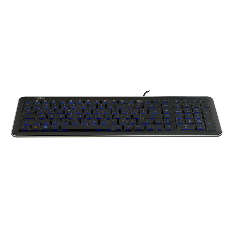 Fuhlen L460 Office keyboard high quality ergonomic backlight 104 keys wired keyboard volume control keys custom LOGO