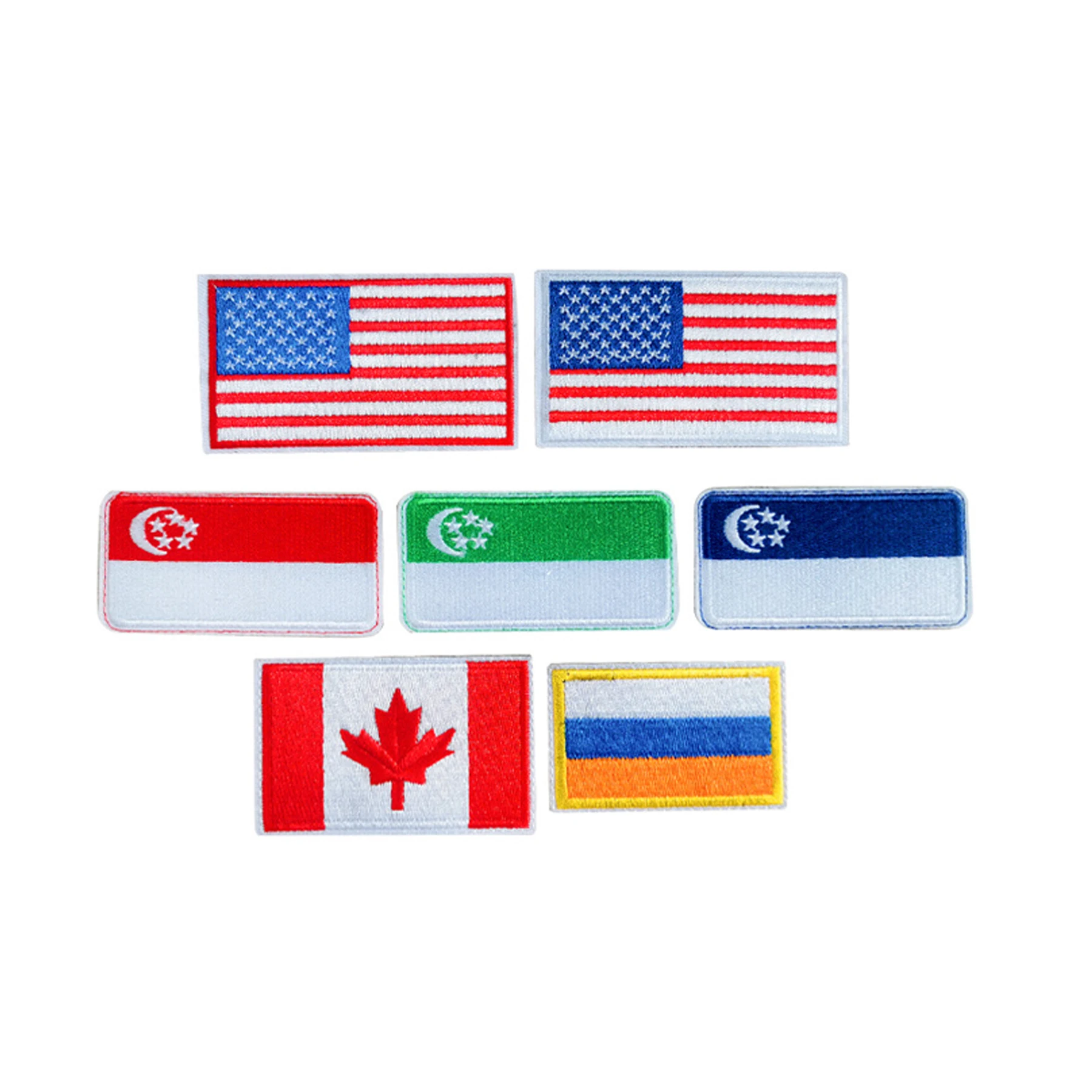 Custom Wholesale Flag Patches Embroidered Patch Manufacturer Made Countries Iron On Flag Patches Custom Embroidery