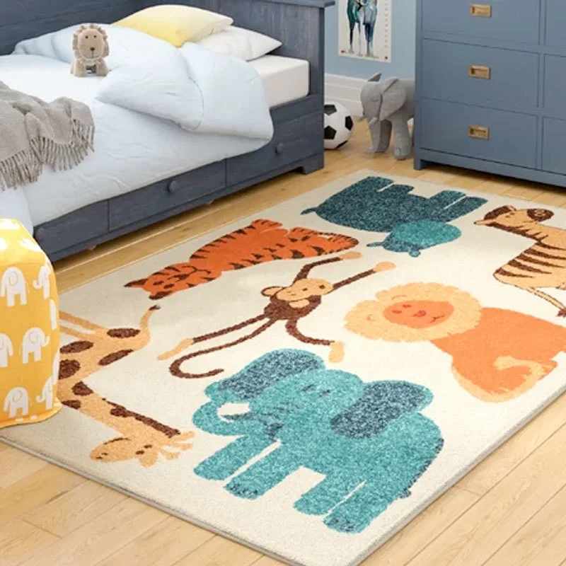3D Printed Custom Model Cartoon Mats Special Shape Rug Cartoon Rug Carpet Children Kid Play Room Animal Cartoon Carpet