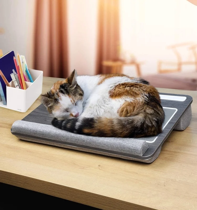 Portable Laptop Stand with Mouse Pad Wrist Rest for Notebook MacBook Under 17 Inch with Tablet Pen Phone Holder Home Nap Pillow
