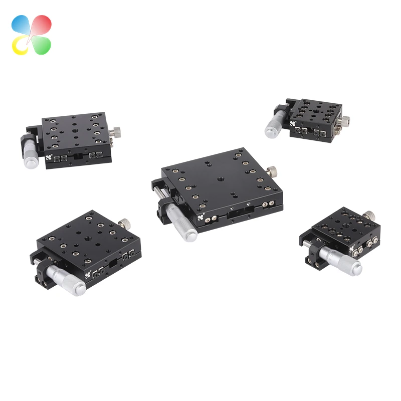 C&K Korean Technology X Axis 25 mm Travel Range 24 mm Height Linear Stage Aluminum Adjustable Sliding Table Manual Stage