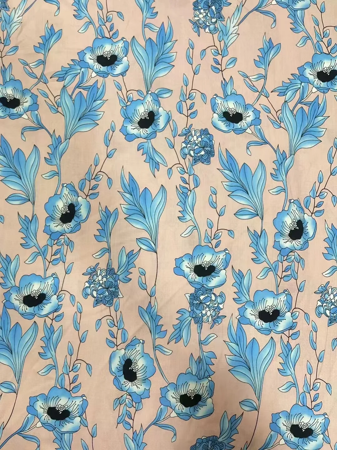 Premium printed floral design 100% rayon fabric artificial cotton fabric textile raw material for clothes
