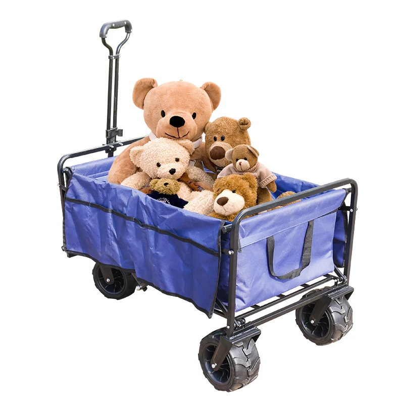 
Outdoor push beach trolly folding wagon Collapsible Utility Trolley garden cart 