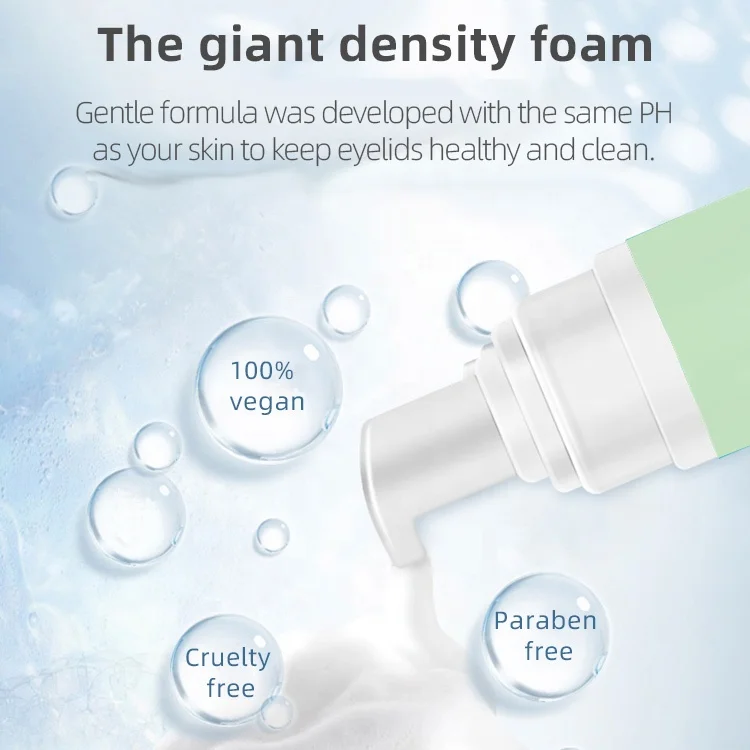 pre lash treatment Skin Friendly Natural Deep Cleansing Eyelash extention Shampoo 60ml Oil Free Lash Foaming Cleanser
