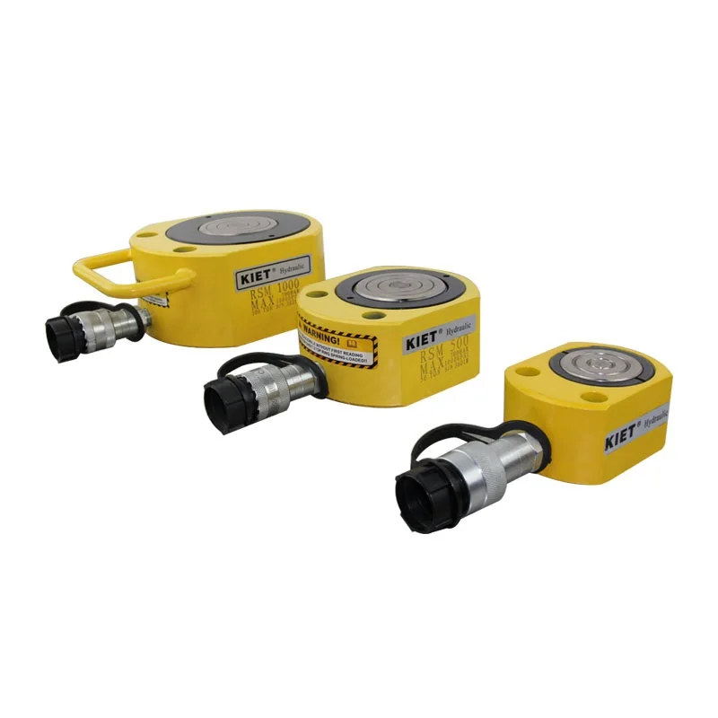 KET-RSM-750 Enerpac Equivalent 75 Ton Single Acting Flat Hydraulic Jack Cylinder