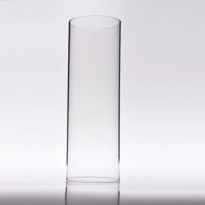 Heat Resistant Transparent Borosilicate Glass Cylinder Lamp Shade Tube for Pendant Lamp Candle Lamp Cover