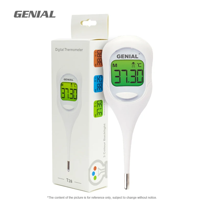 Genial T28  digital thermometer Quickly Read 10 Seconds LCD Waterproof oral armpit thermometer