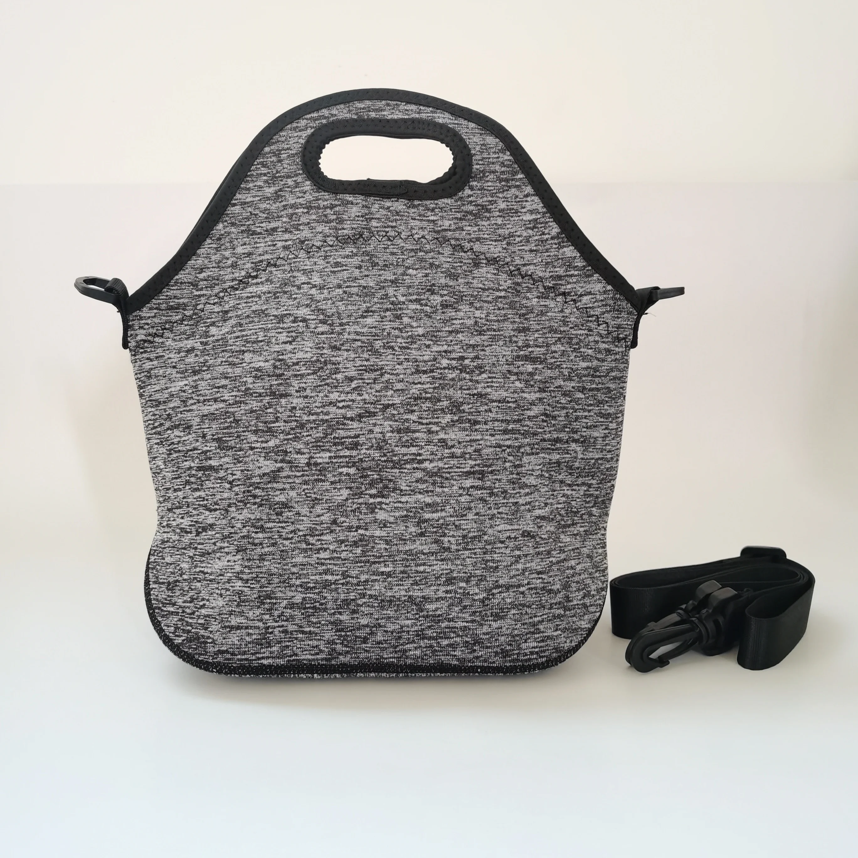 Customized neoprene printed insulated lunch bag cooler bag picnic box tote bag with zipper with shoulder strap OEM