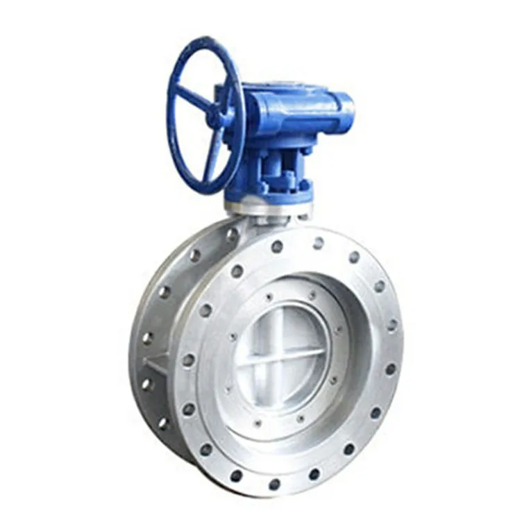 150mm High Performance Double Offset Wafer Type Stainless Steel Hand Wheel pneumatic electric Butterfly Valve