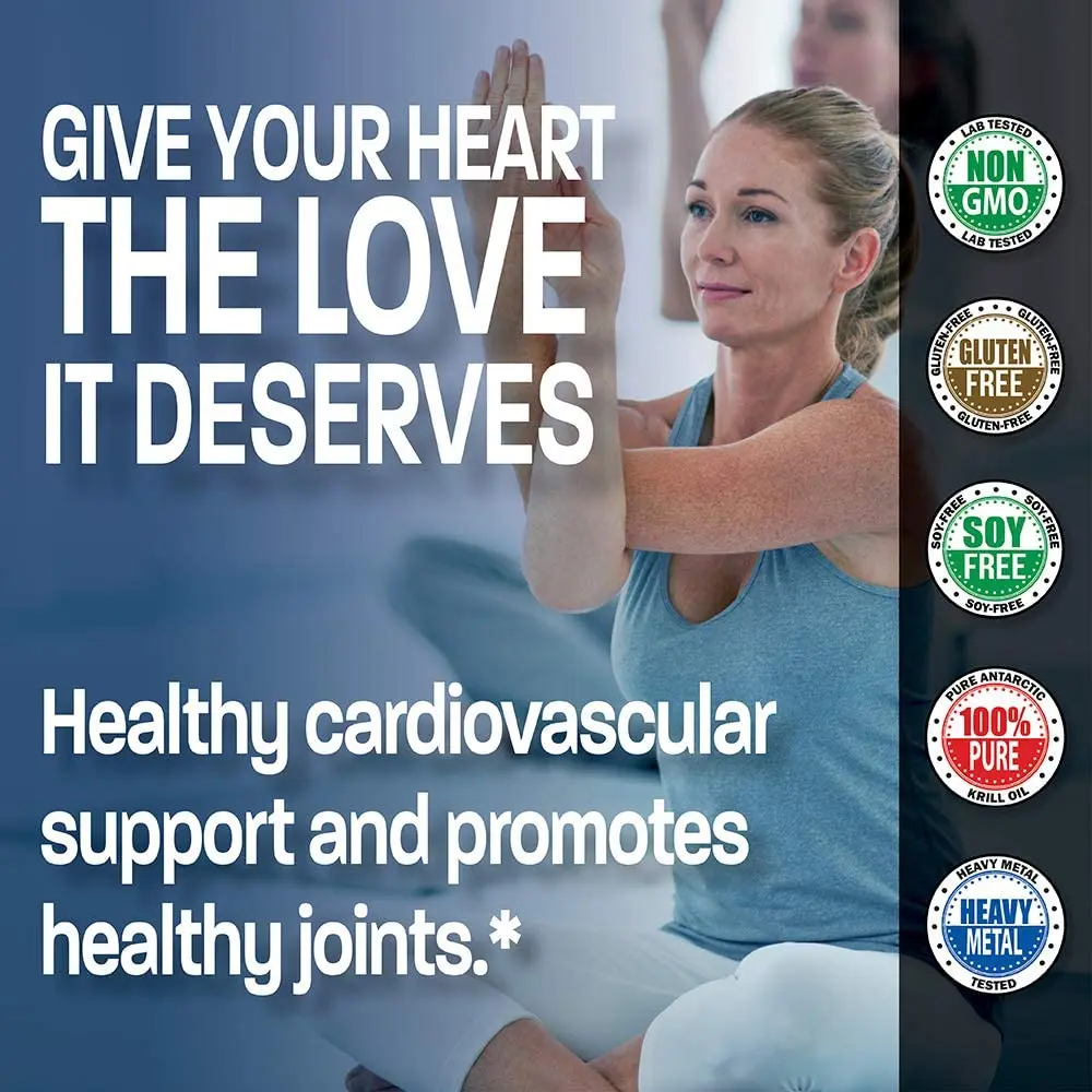 Krill Oil 1000 mg with Omega-3s EPA, DHA, Astaxanthin and Phospholipids 180 Softgels