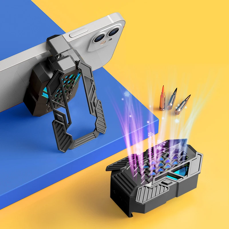 2022 New Design High Quality Phone Cooler Phone Holder Phone Bracket Wholesale Black White Packing