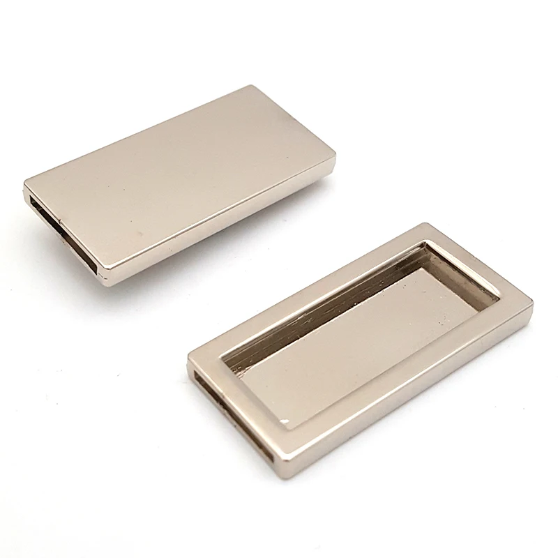 Manufacturers of clothing bags sign embossing printing laser brand  logo trademark rectangular zinc alloy nameplate