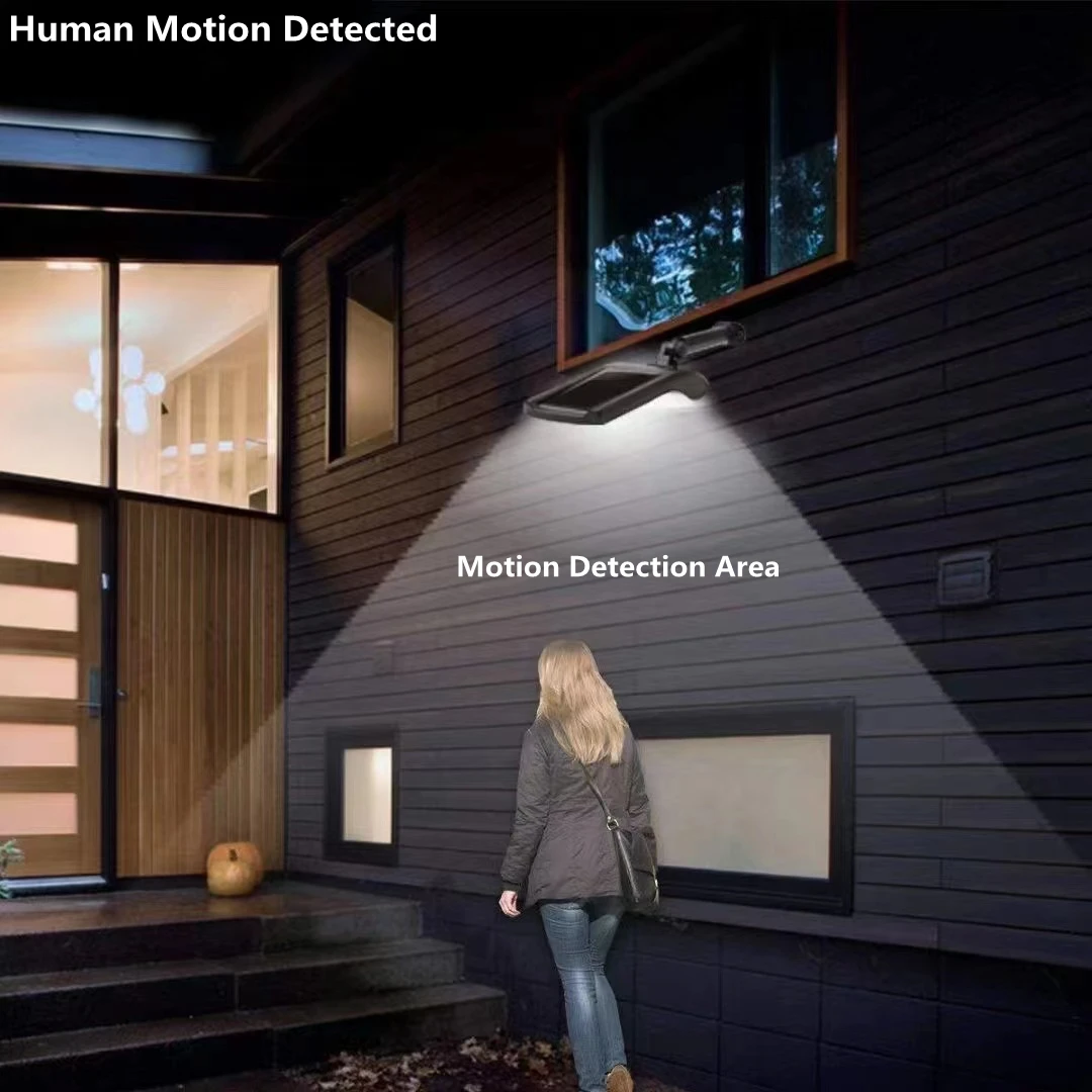 Waterproof Solar Lamp Automatic PIR Motion Sensor Led Garden Lighting Pathway Security Alarm Lights Wall Lamp Outdoor