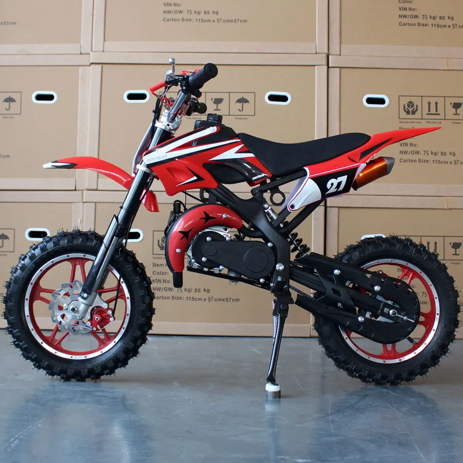 10 inch child 2 stroke mini dirt bike two wheels on suspension mini off road motorcycle
