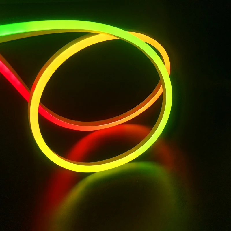 12V Smart Music Controlled 10ft 16.4ft Neon Flex Light Multi color RGB LED Strip Light for Wall Decor
