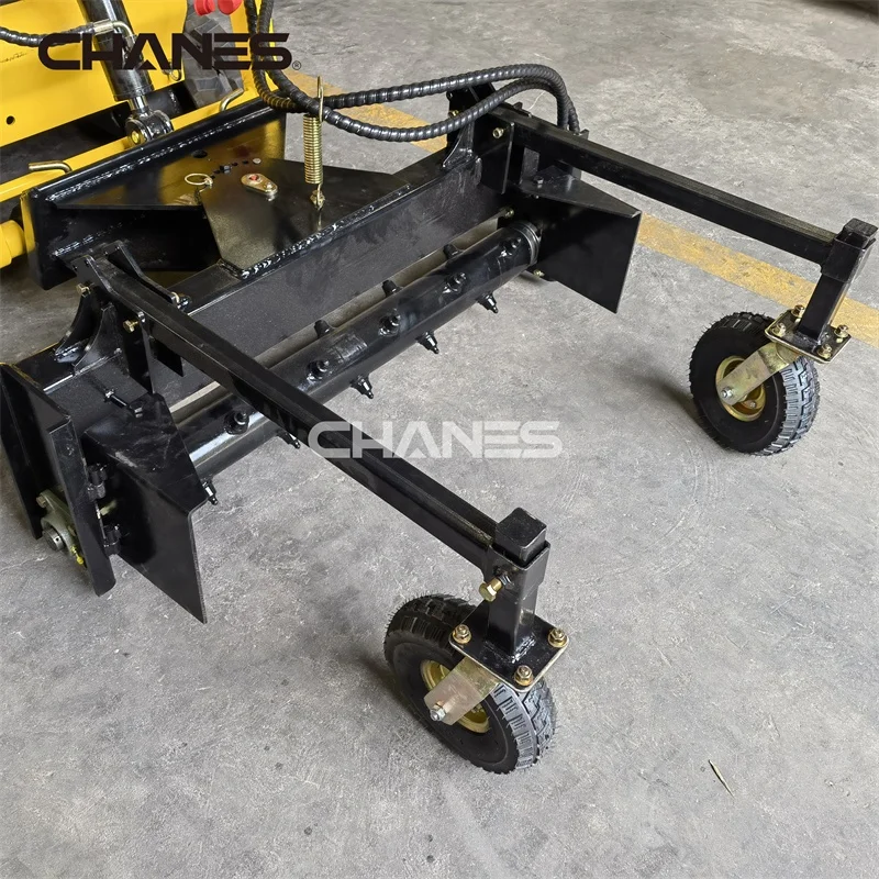 2024 hot sale Harley rake attachments with wheels for mini skid steer loader harley rake  machine