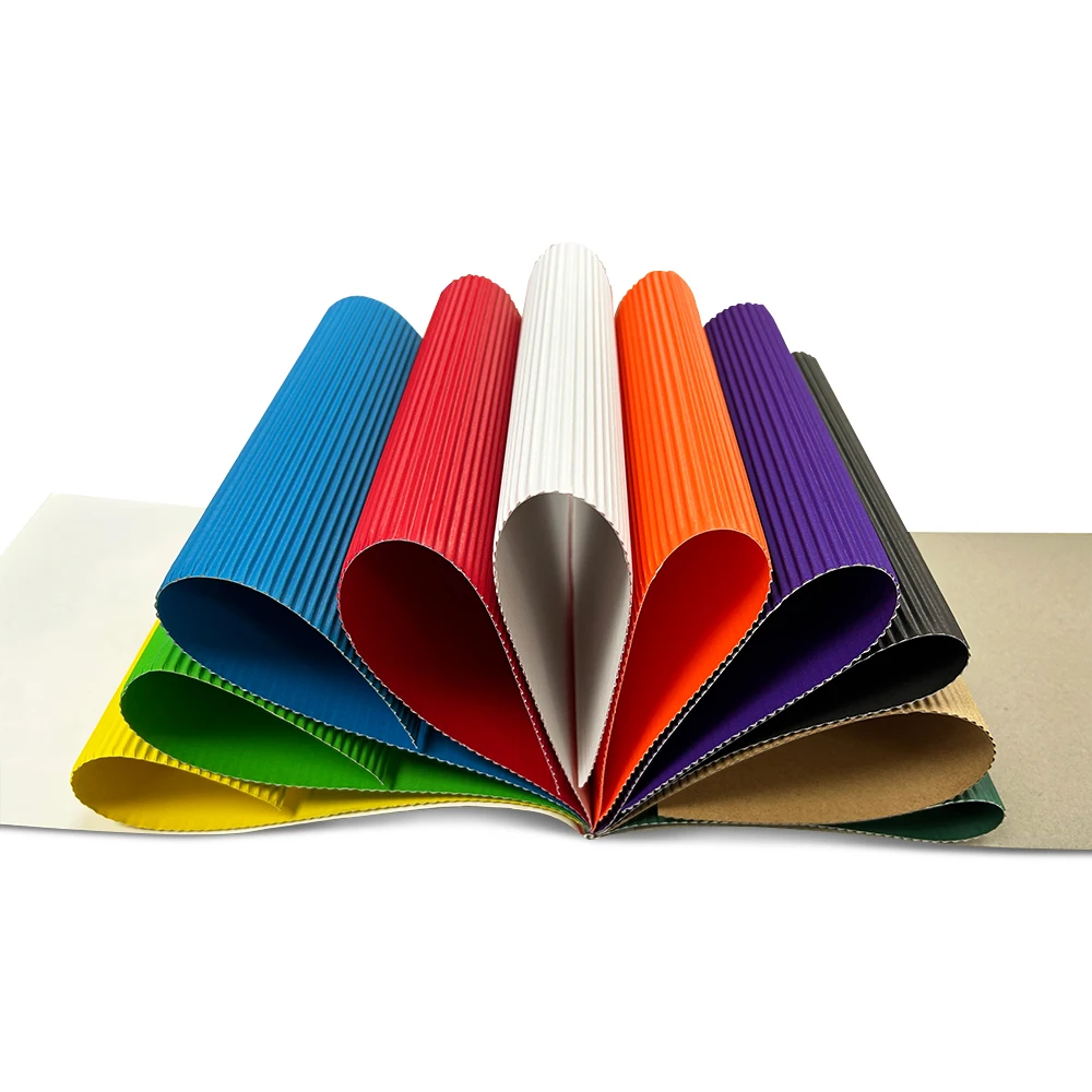 A4, оптовая продажа, коврик из гофрированной бумаги, 10 листов, цветной образец, цветная карточная книга