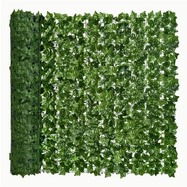 EG-G377 Artificial Hedge Faux Ivy Fence Privacy Screen Leaf Balcony Fencing UV Procted Decor