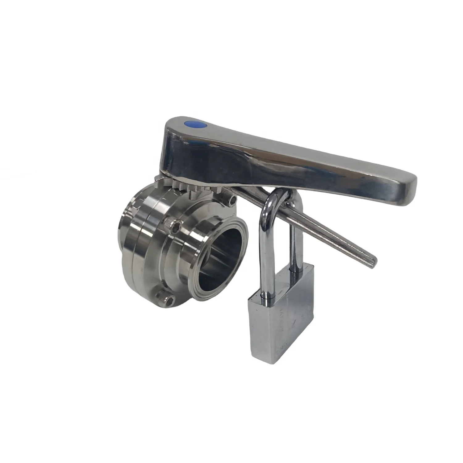 Stainless Steel SS316L Sanitary TC Ferrule Butterfly Valves with Gripper Type with Lock Out Tag Out