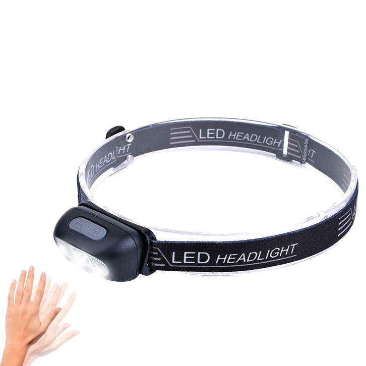 Ultra-Bright Usb Rechargeable Led Headlamp Headlight With Gesture Sensor for Running Jogging Fishing Camping