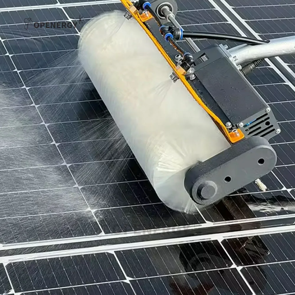 Фотоэлектрические роликовые солнечные панели чистящие 7 5 м вращающиеся щетки с телескопическим полюсом