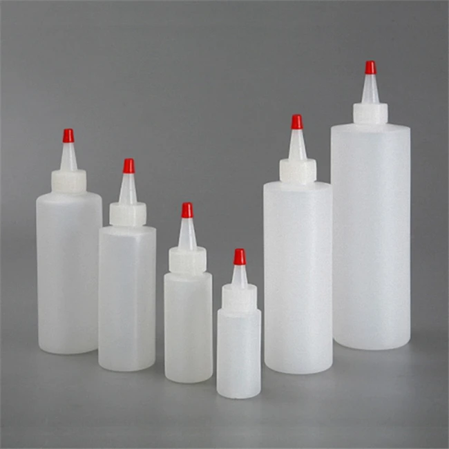 120 ml 240 ml 250 ml 500 ml Food Grade Empty Plastic Squeezable Bottles with long tip caps for Souse Ketchup Salad Dressings